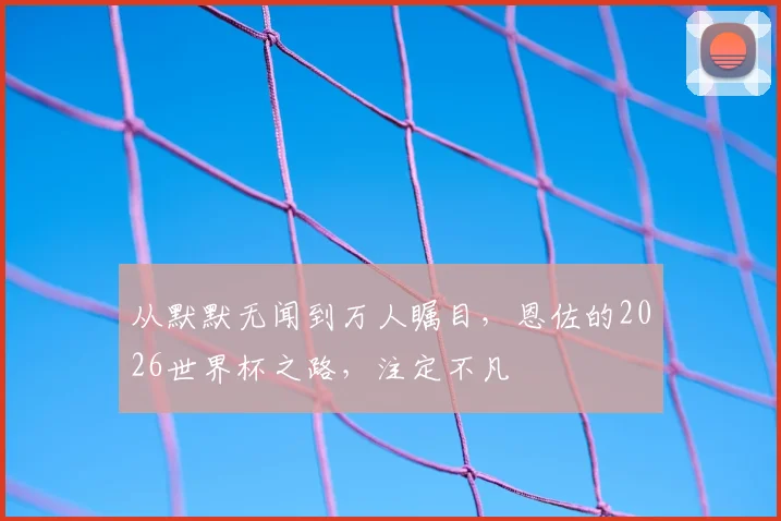 从默默无闻到万人瞩目，恩佐的2026世界杯之路，注定不凡